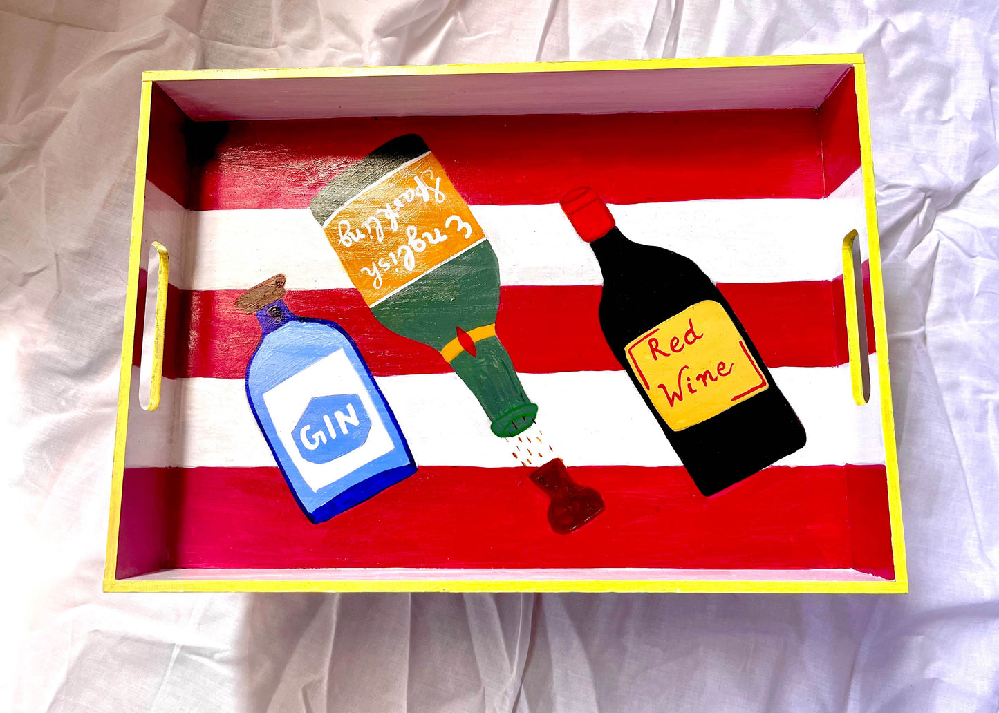 
                  
                    Wine Tray | Hand Painted serving tray
                  
                