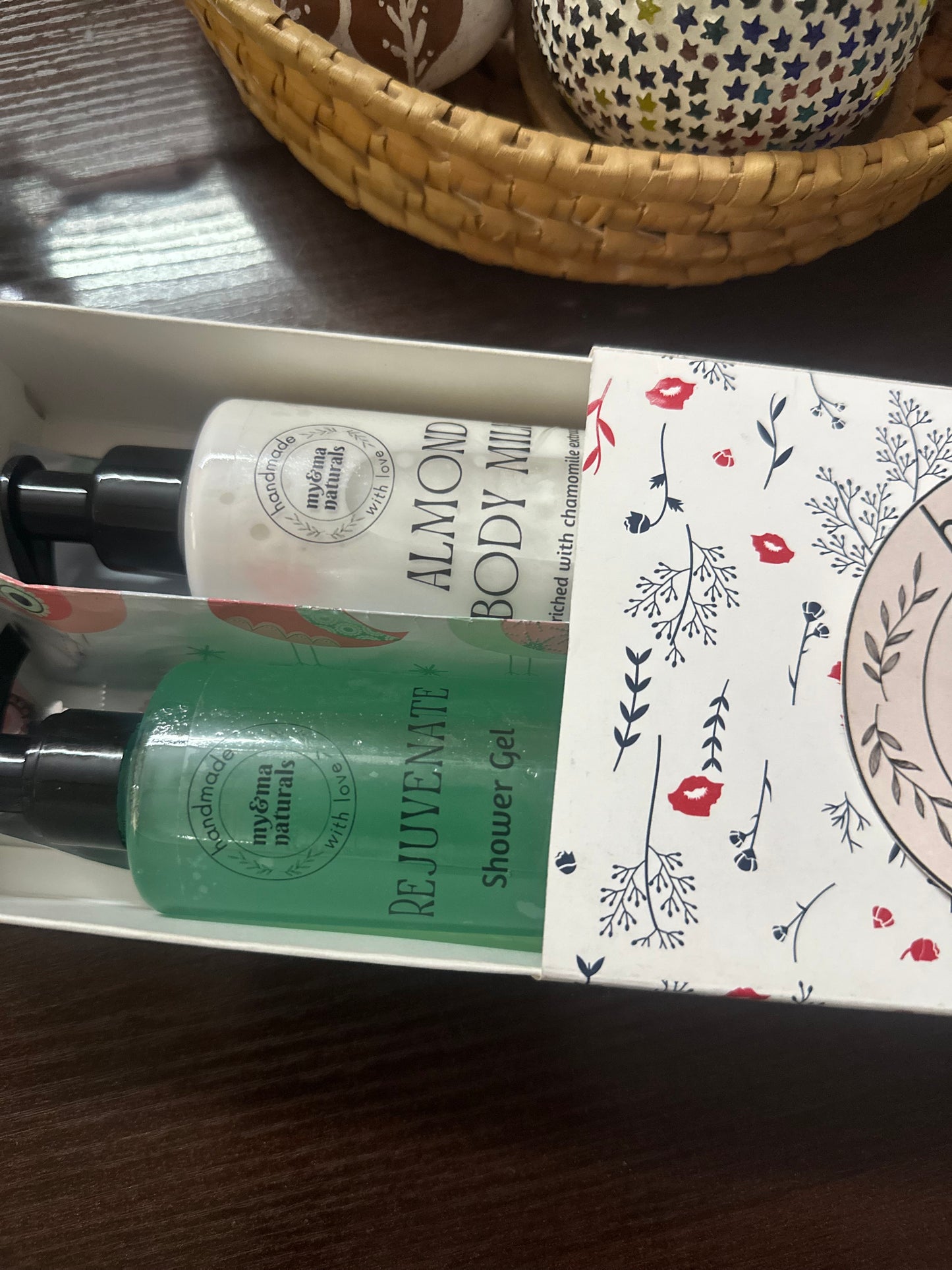 
                  
                    My & Ma Shower Gel+Body Milk Combo (200ml each) featuring Rejuvenate Shower Gel and Almond Body Milk, displayed in a beautifully designed box, perfect for a refreshing and hydrating skincare routine.
                  
                