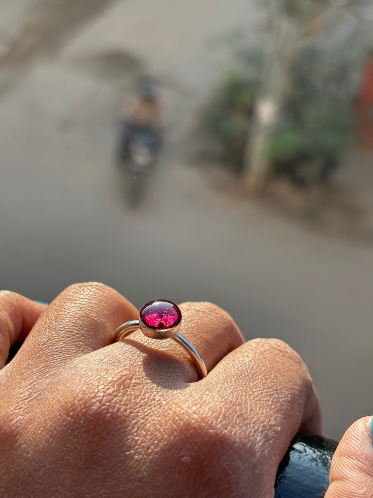 
                  
                    Rose Preserved in Silver Color Ring
                  
                