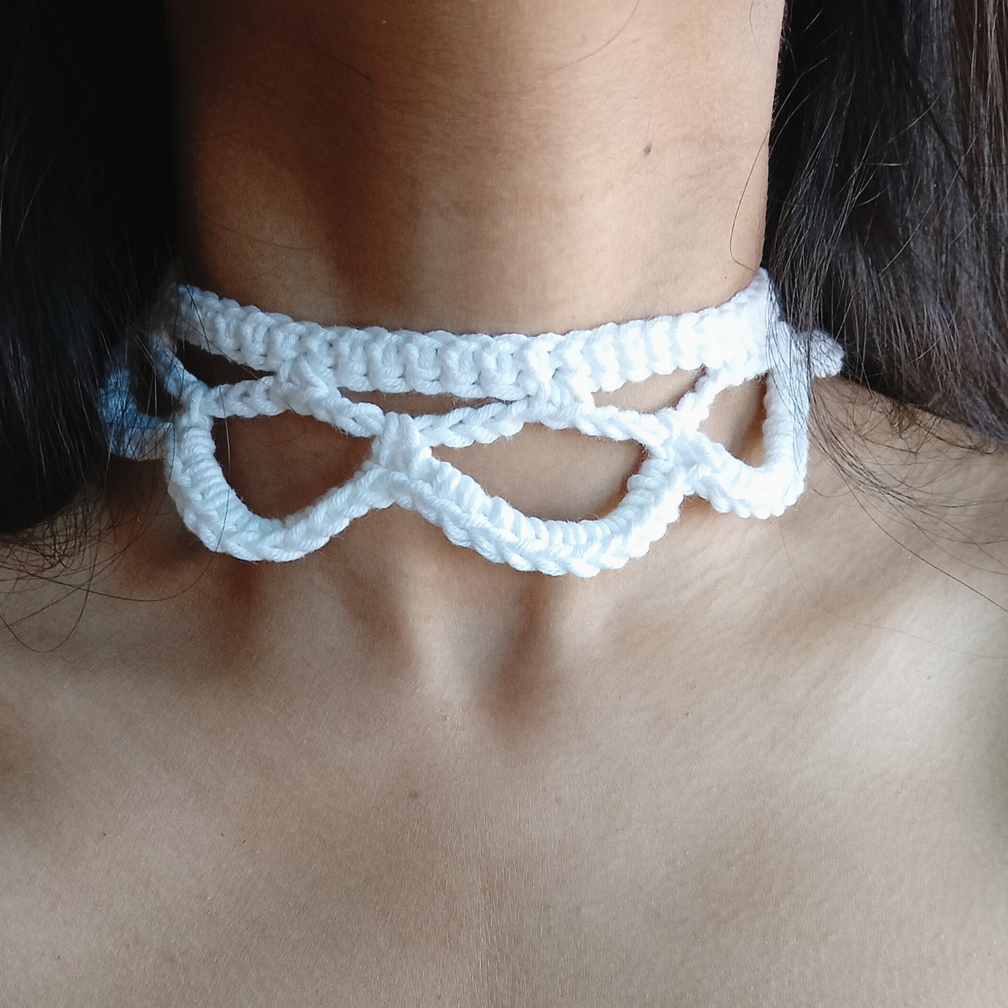 
                  
                    Crescent Moon Crochet Choker Necklace | Teen Gift, Vintage-Inspired Handmade Choker, Knit Women Necklace, Wedding Necklace, Crochet Jewelry
                  
                