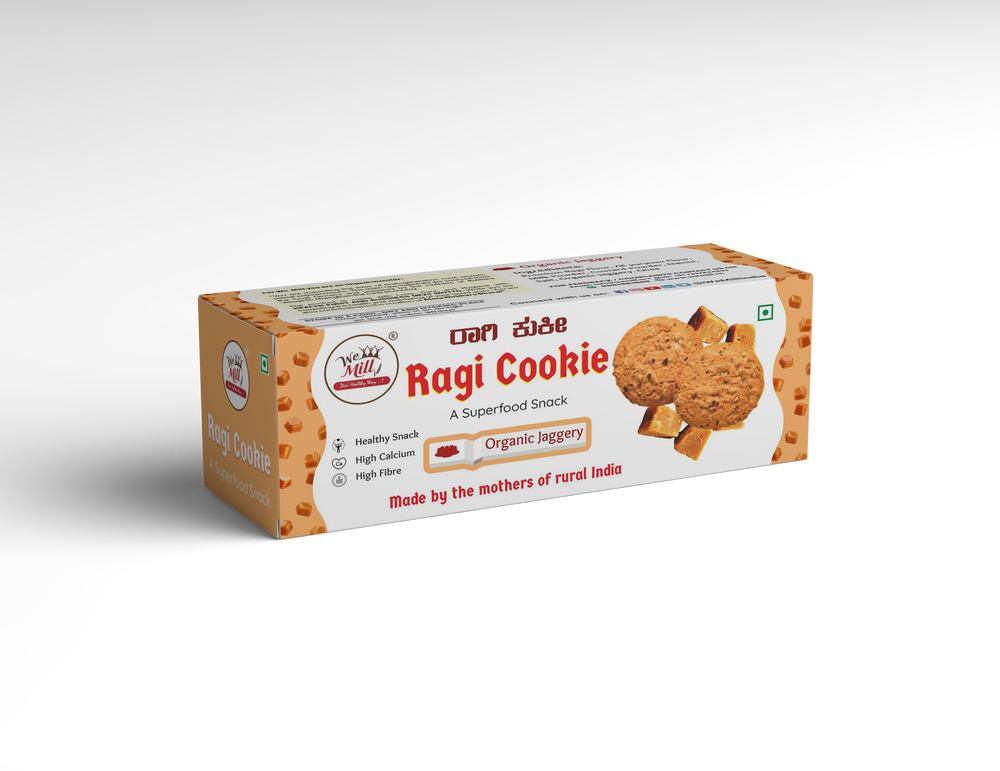 We Mill | Rural Good Chocolate Millet Cookies for Kids & Adults | Ragi Biscuits | Tasty & Healthy Snacks | Organic Jaggery Biscuits | Protein Digestive Biscuit | Finger millet (175g)