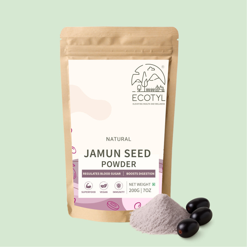 Ecotyl Jamun Seed Powder | Blood Sugar Control | Rich in Antioxidants | 200g