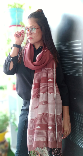 
                  
                    KHAYAL ~ Handwoven Pure Jamdani Designer Stole...a Classic Style Statement.
                  
                