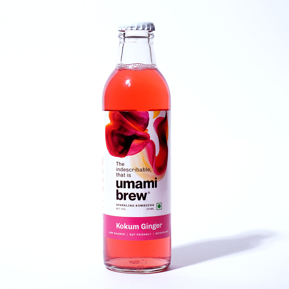 Umami Brew Sparkling Kombucha - Kokum Ginger Pack of 6 (6X250ml)