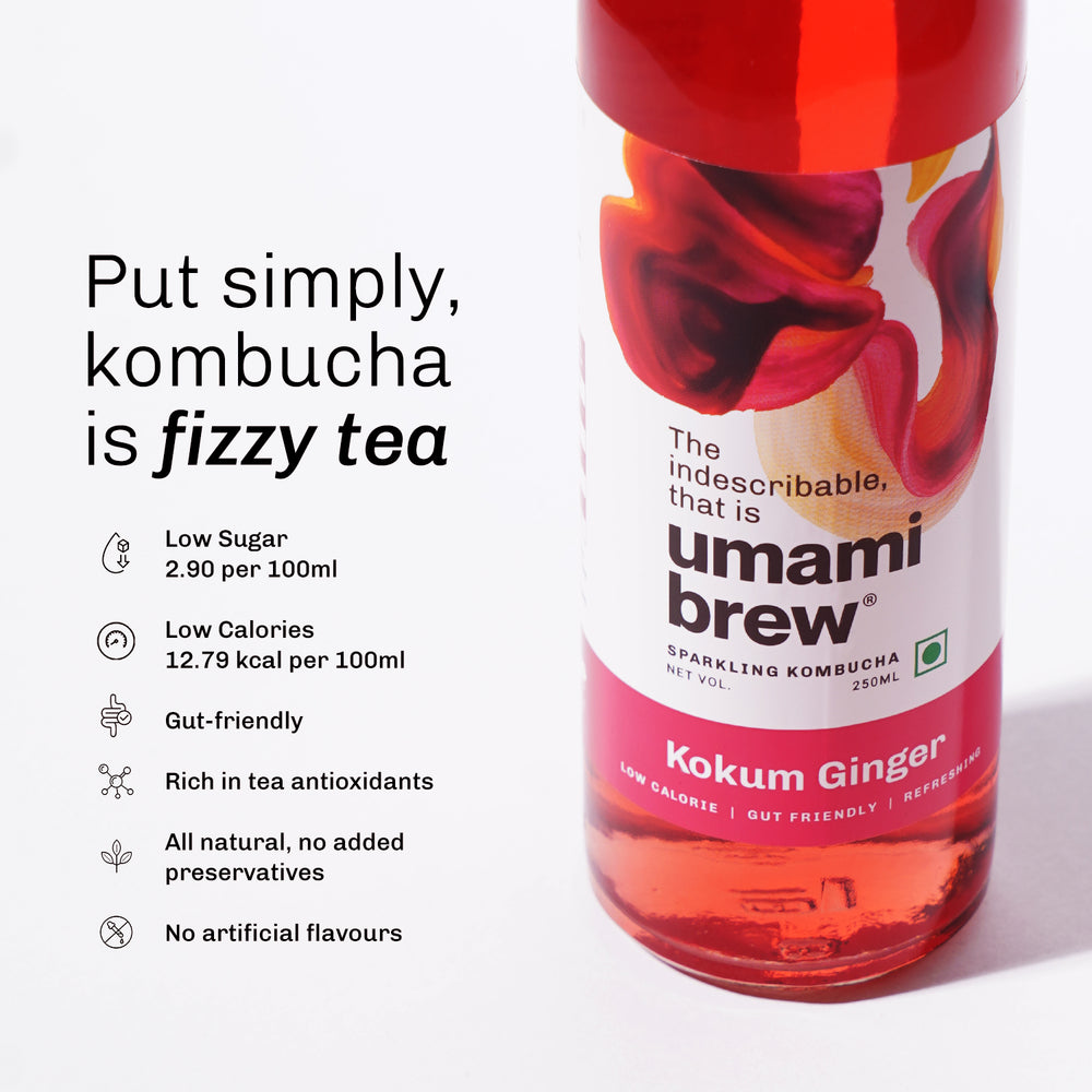 
                  
                    Umami Brew Sparkling Kombucha - Kokum Ginger Pack of 6 (6X250ml)
                  
                