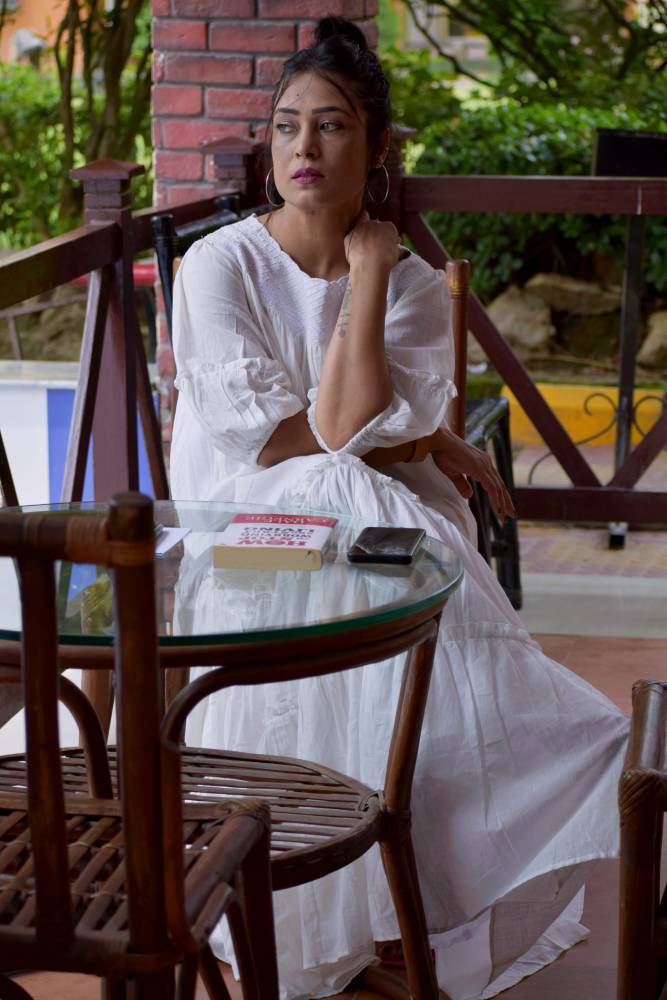 
                  
                    SIROCCO -Handwoven Muslin Cotton Flared & Embroidered Casual Wear / Summer Dress / Party Wear /Long Boho White Dress.
                  
                