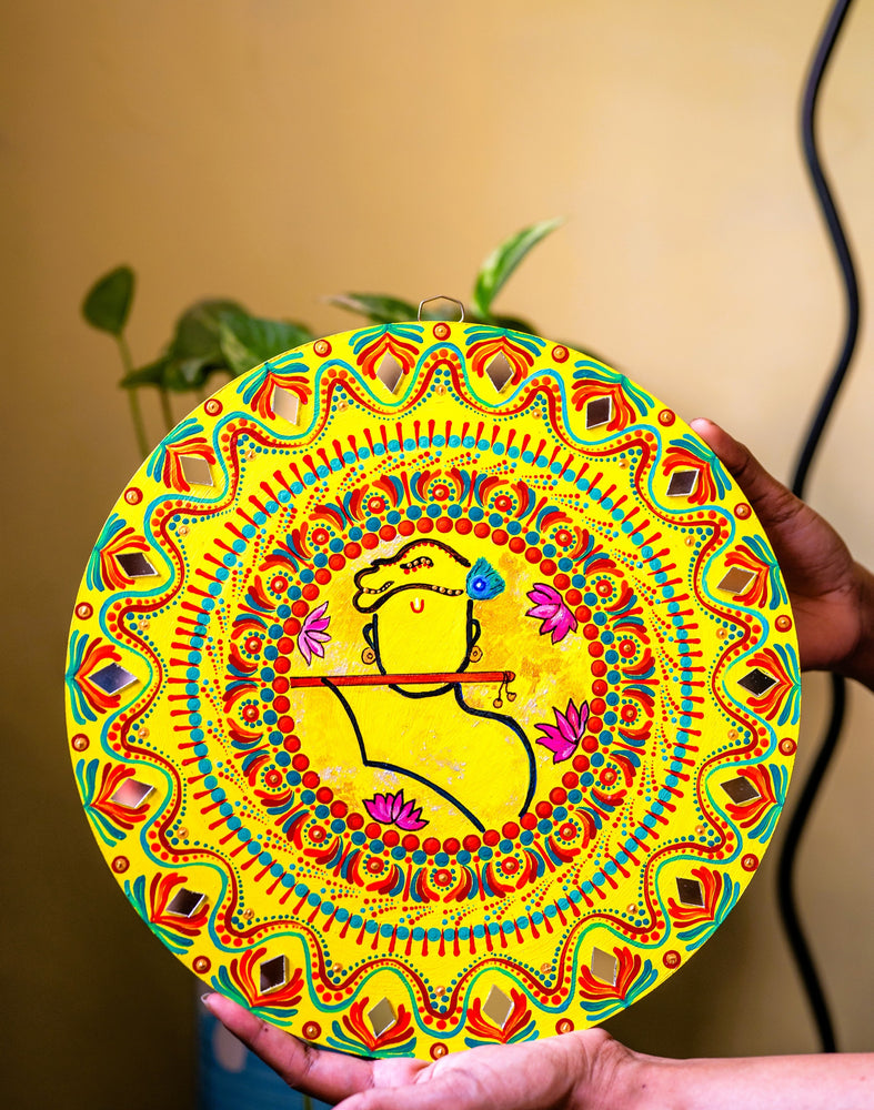 
                  
                    Murlidhar Yellow Mandala Home Decor 12 inches
                  
                