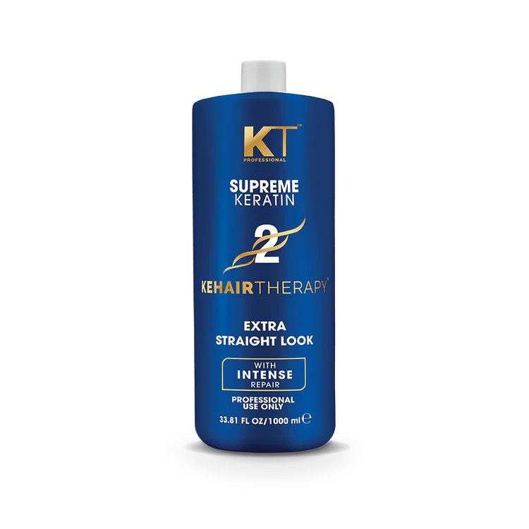 KT Professional Supreme Keratin - Extra Straight Look with Intense Repair, 1000ml | Professional Hair Treatment