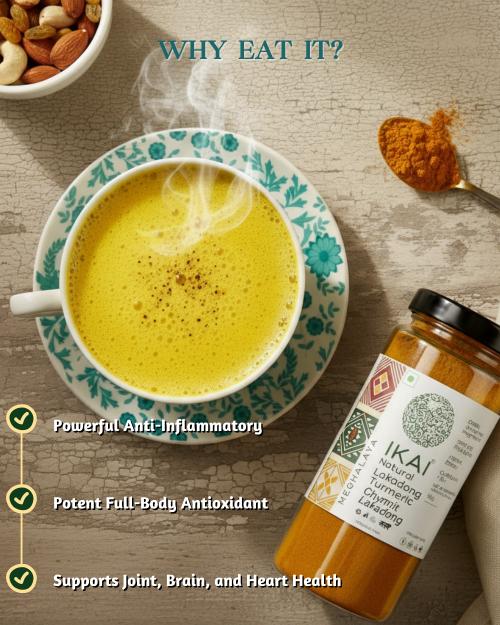 
                  
                    IKAI Natural Lakadong Turmeric | 8 % Curcumin Content | Regional Specialty - Meghalaya | 100g
                  
                