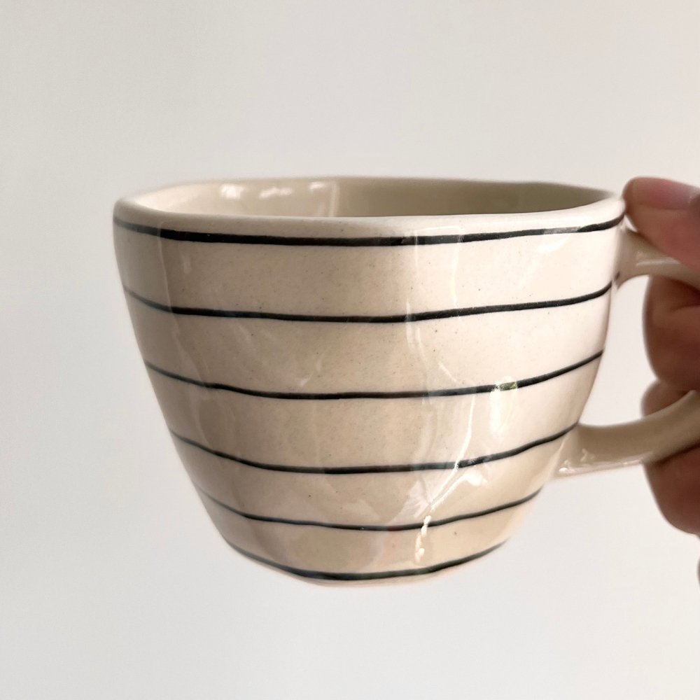 
                  
                    'Meeting Lines' Coffee Cups Pair - Kreate- Cups & Mugs
                  
                