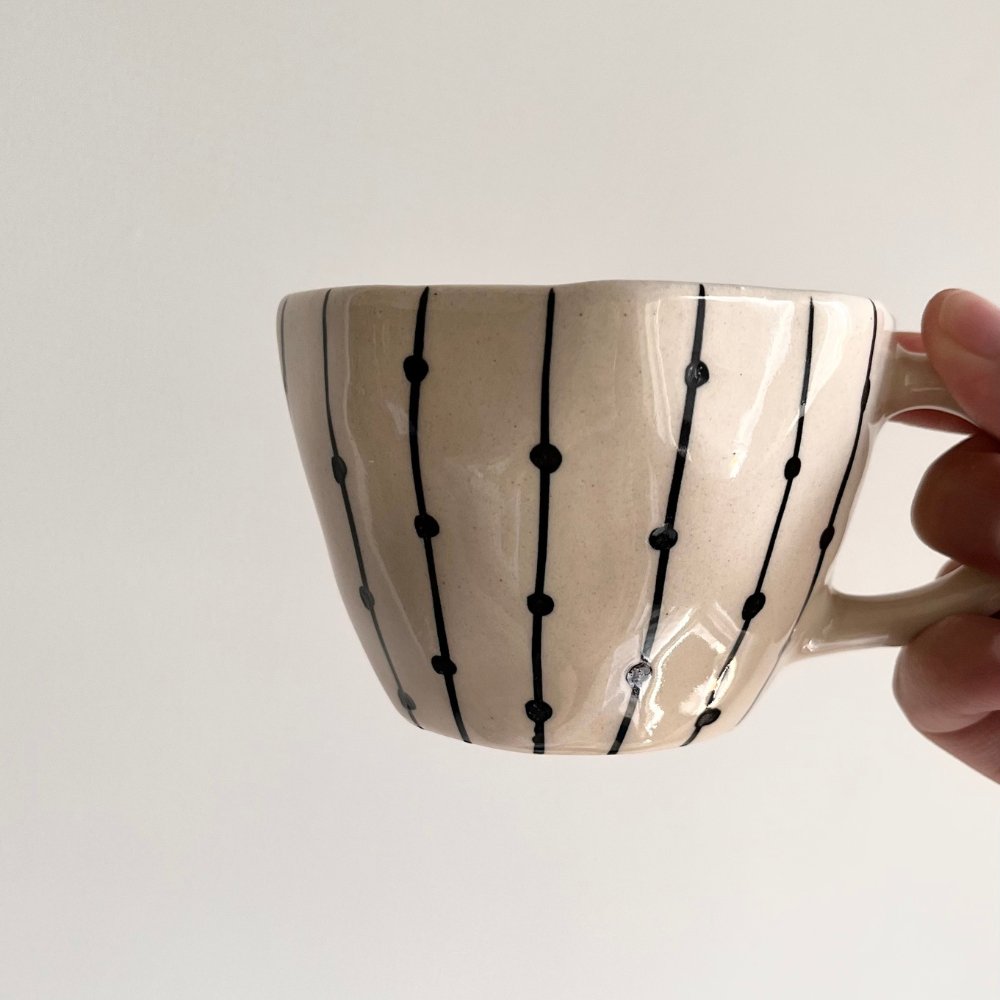 
                  
                    'Meeting Lines' Coffee Cups Pair - Kreate- Cups & Mugs
                  
                