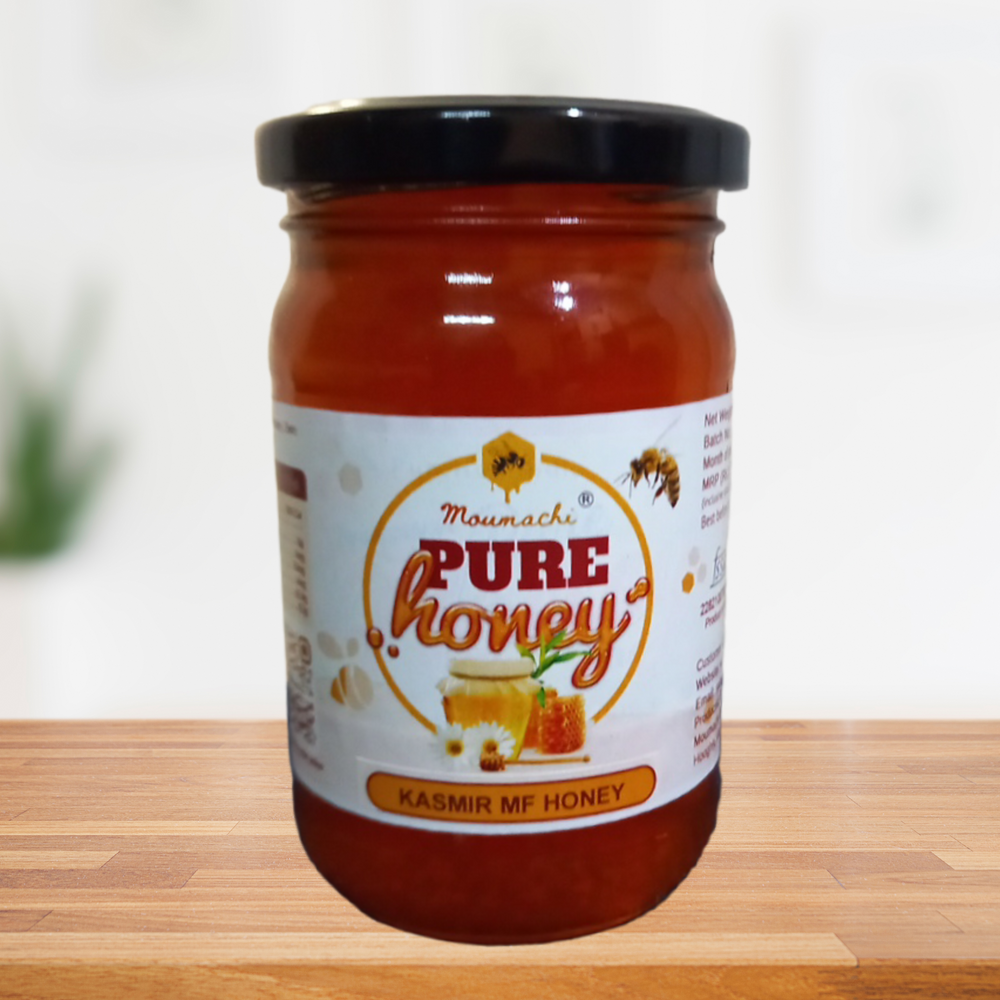 Moumachi Kashmir Multiflora Pure Raw Organic Honey 700g (Pet jar)