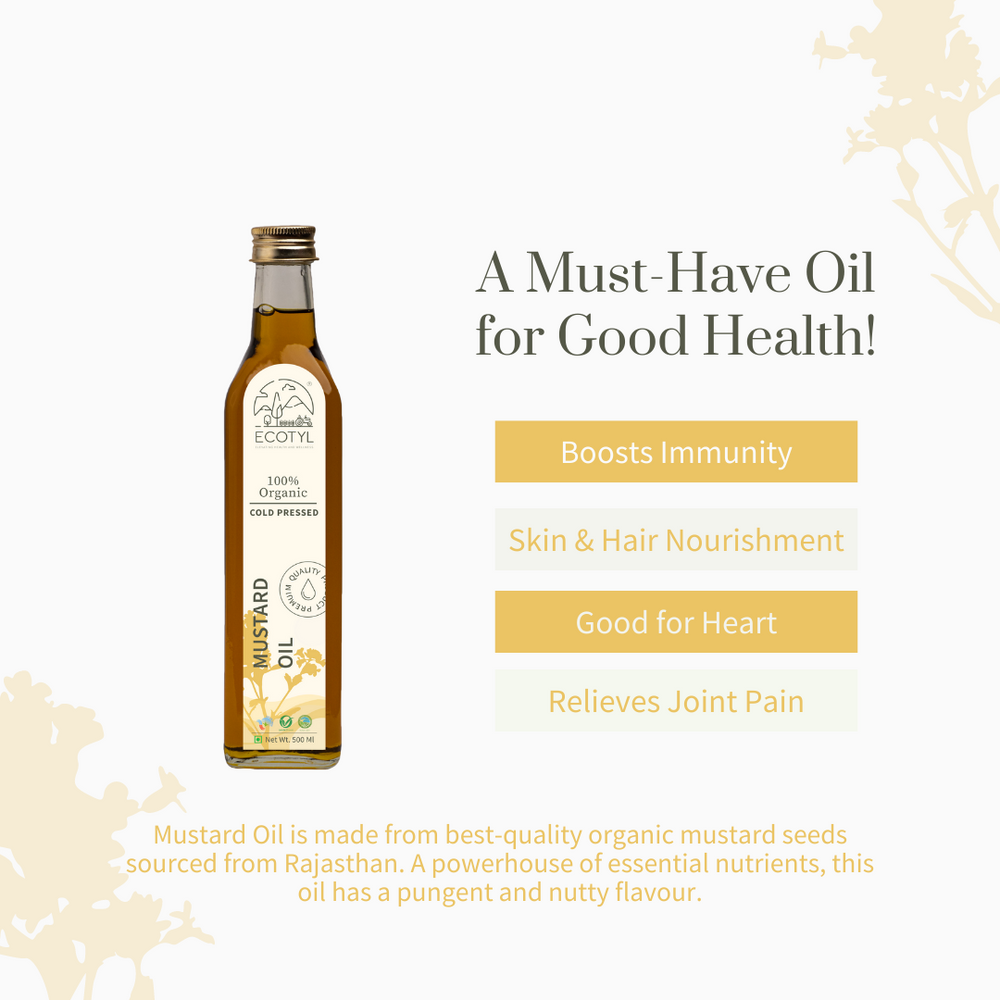 
                  
                    Ecotyl Organic Cold-Pressed Mustard Oil (500ml)
                  
                