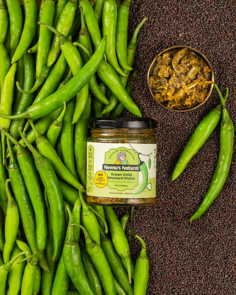 
                  
                    Green chilli pickle
                  
                