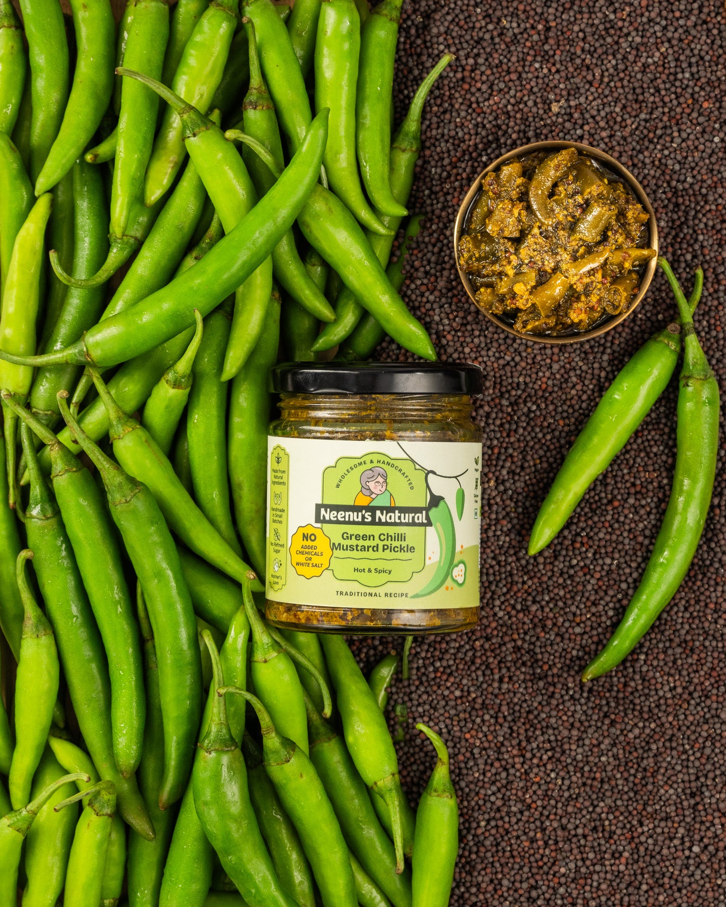 
                  
                    Green chilli pickle
                  
                