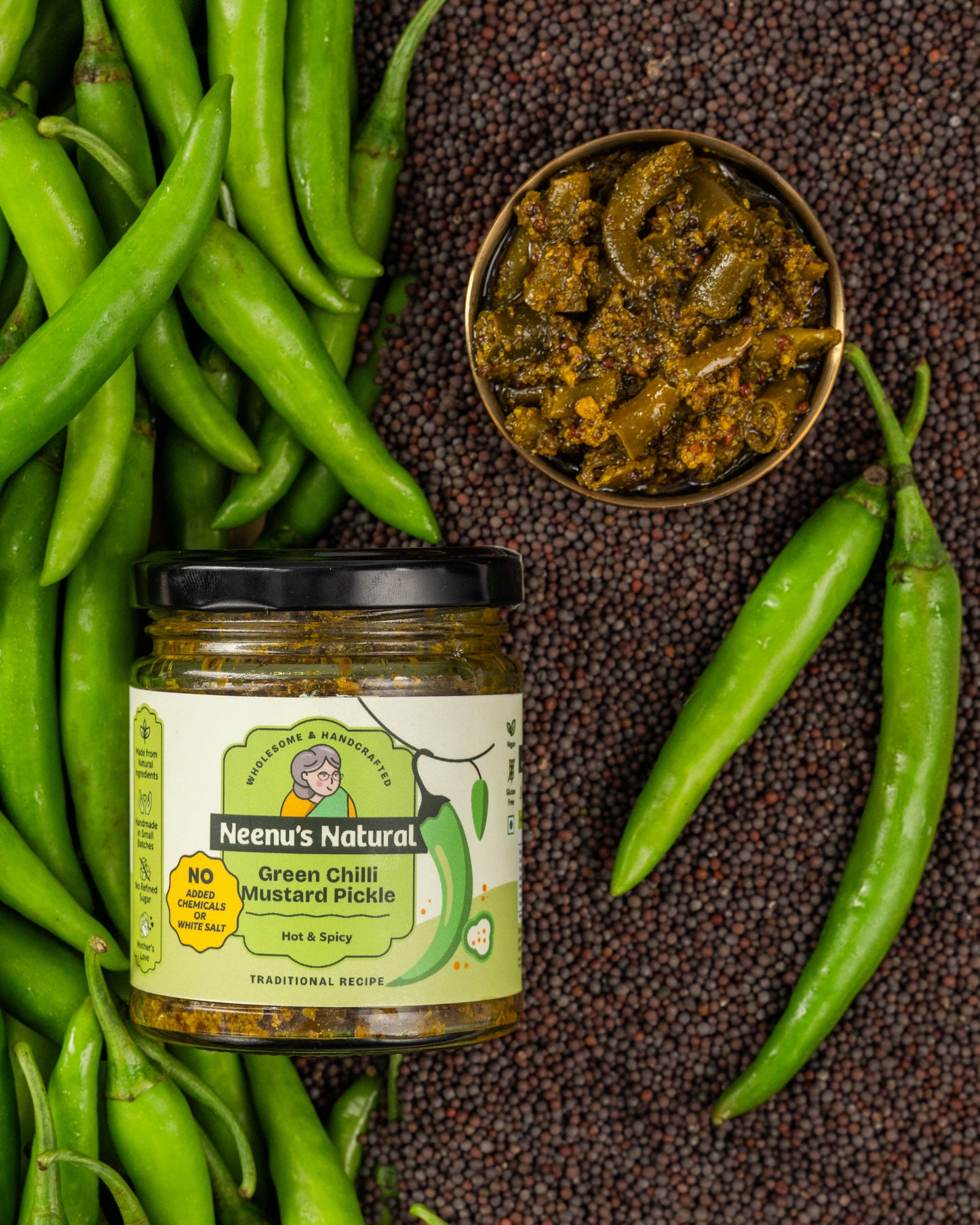 
                  
                    Green chilli pickle
                  
                