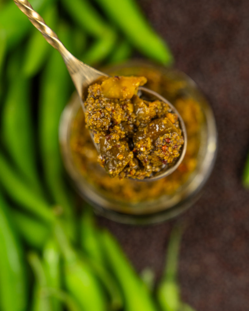 
                  
                    Green chilli pickle
                  
                