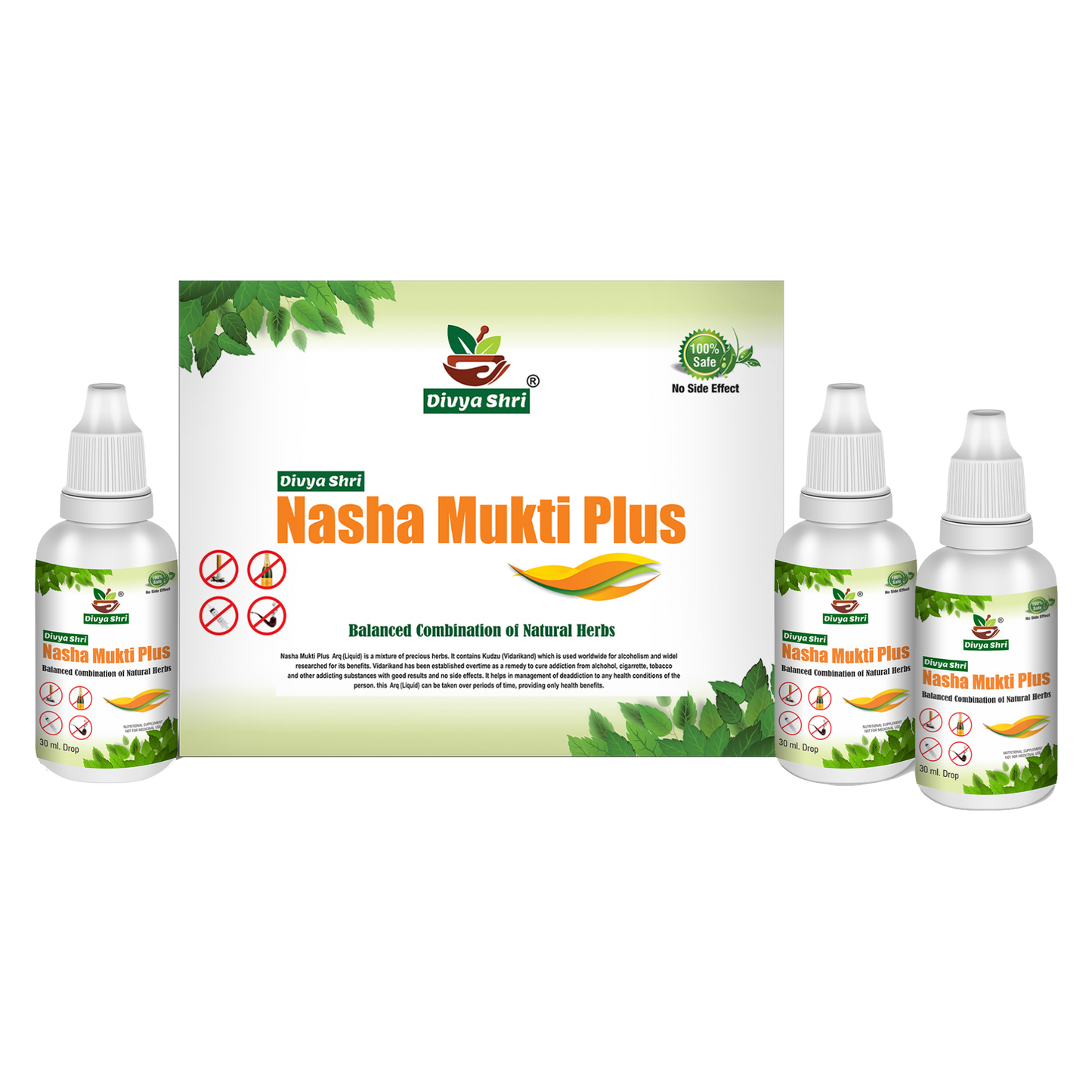 
                  
                    Divya Shri Nasha Mukti Plus drop| 100% Ayurvedic and Effective | Guranteed Result | No-Side Effects (Balanced Combination of Natural Herbs)
                  
                