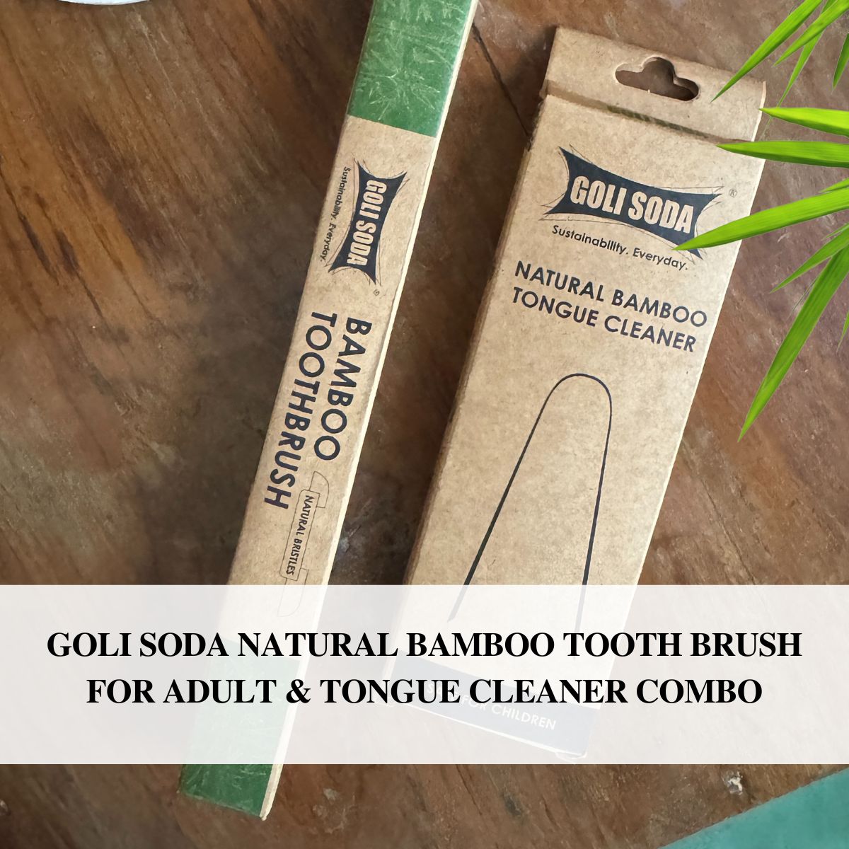 
                  
                    Goli Soda Natural Bamboo Toothbrush with Soft Plant Bristles & Bamboo Tongue Cleaner
                  
                
