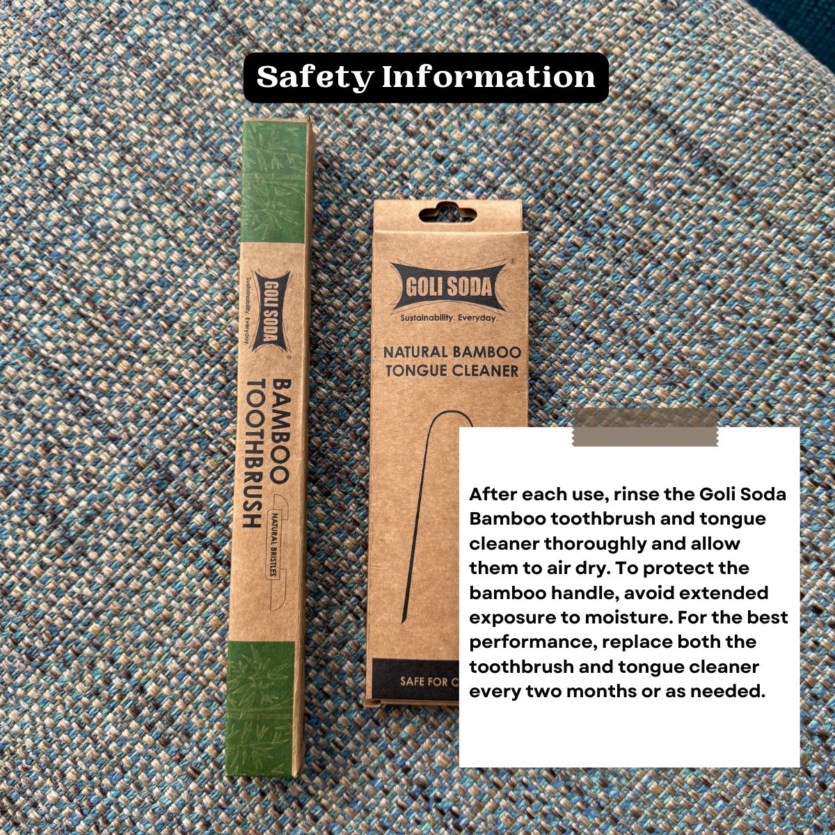 
                  
                    Goli Soda Natural Bamboo Toothbrush with Soft Plant Bristles & Bamboo Tongue Cleaner
                  
                