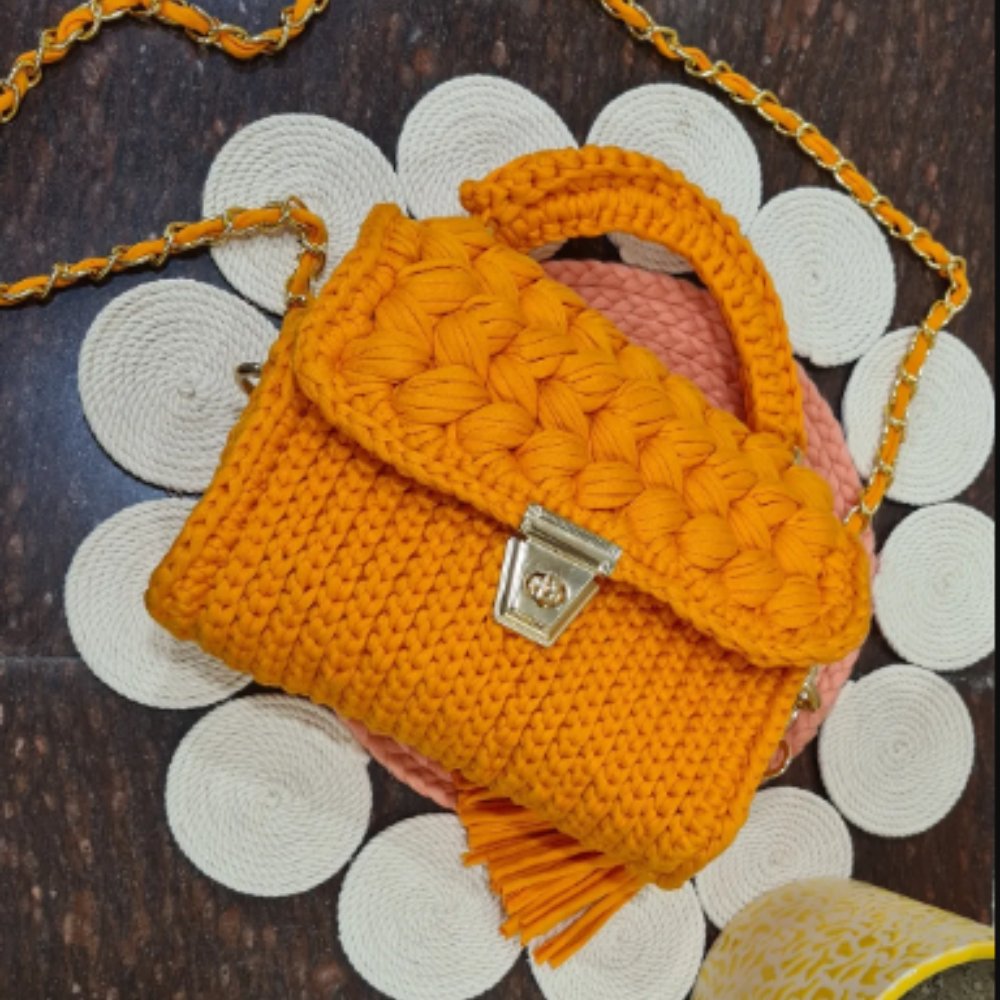 'Oh So Orange' Handbag - Kreate- Purse & Handbags