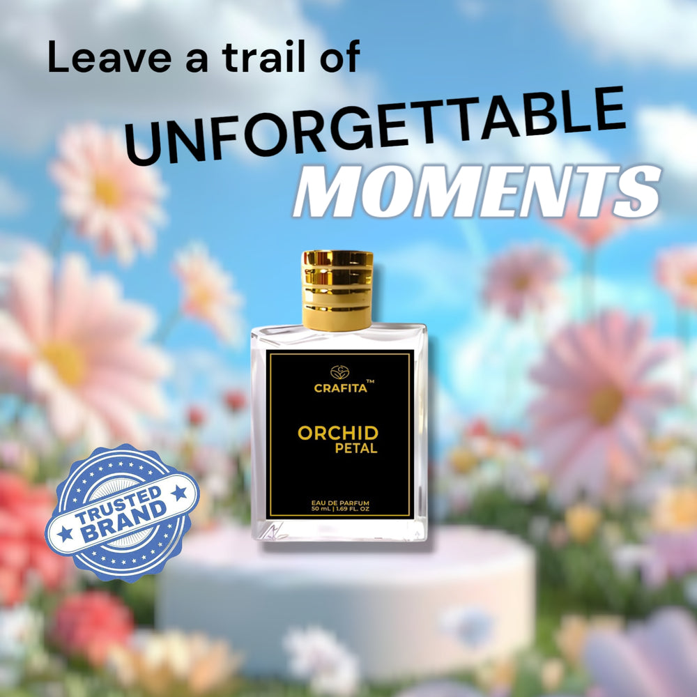 ORCHID PETAL Perfume | Fresh, Earthy, Woody and Sweet Floral EDP Spray | Strong and Long Lasting Fragrance | Perfect Gifts to Love Ones | 50 mL