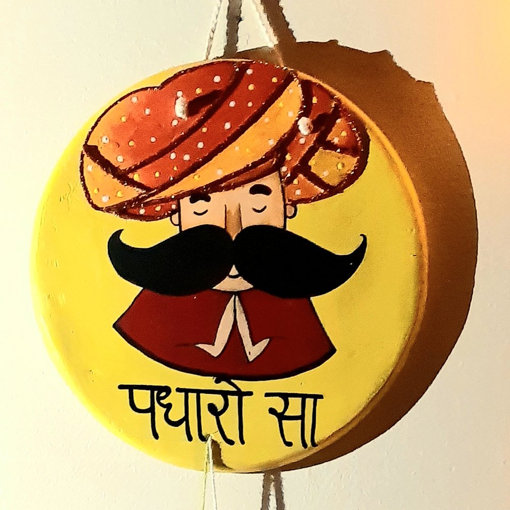 
                  
                    'Padharo Sa' Hand-painted Wall Decor - Kreate- Wall Decor
                  
                