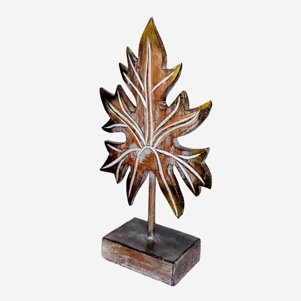 
                  
                    "Papaya Leaf" on a Stand - Kreate- Showpieces
                  
                