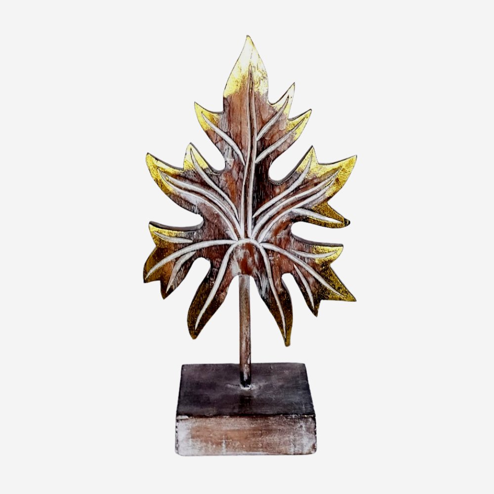 
                  
                    "Papaya Leaf" on a Stand - Kreate- Showpieces
                  
                