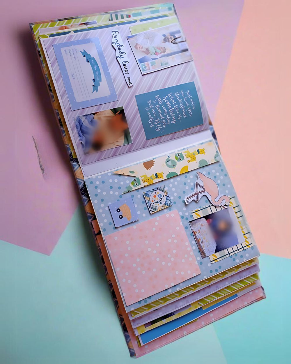 Pastel Baby Boy Birthday Scrapbook