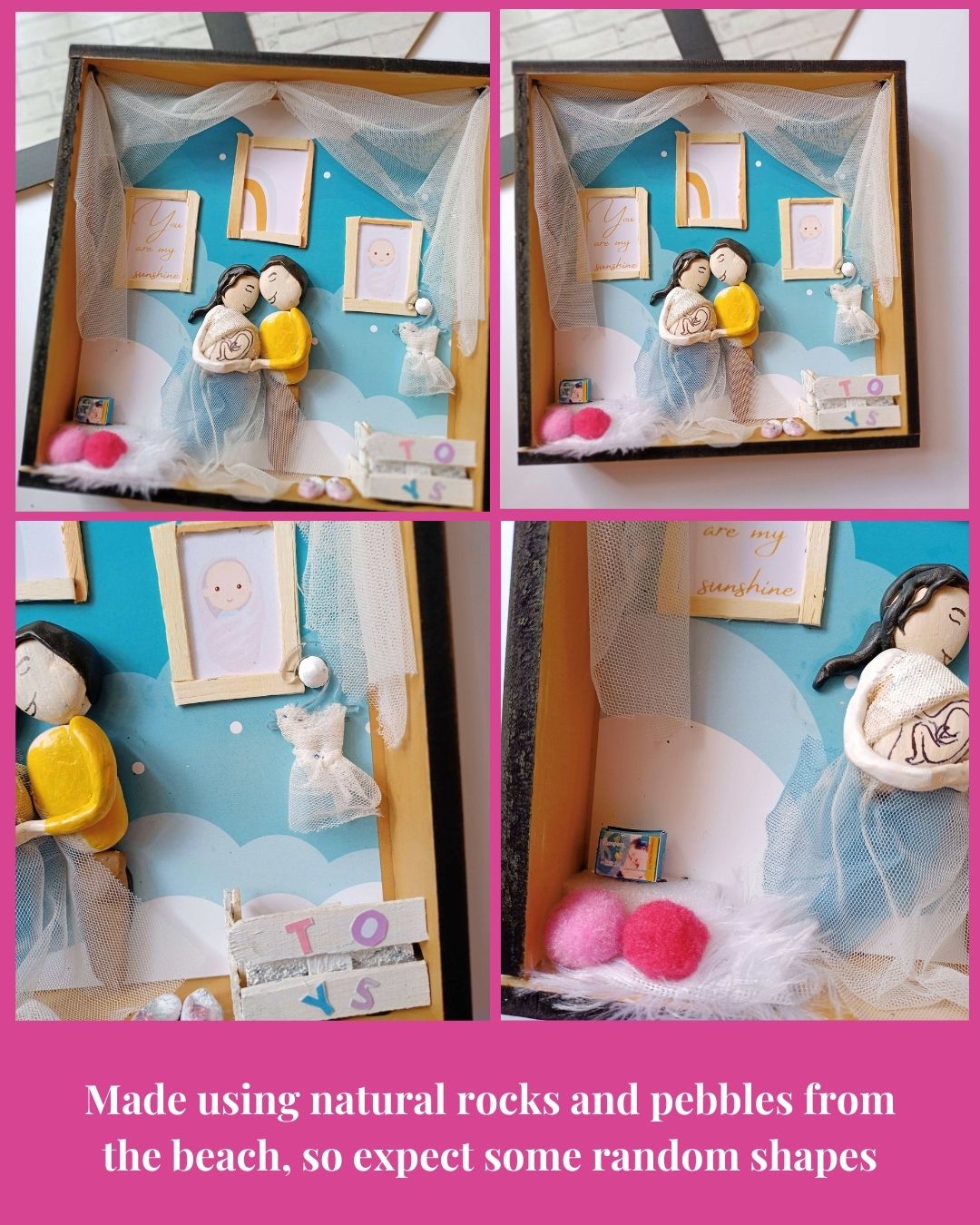 
                  
                    Pregnancy Pebble Art Organza Dress | Baby Shower & New Parents Gift
                  
                