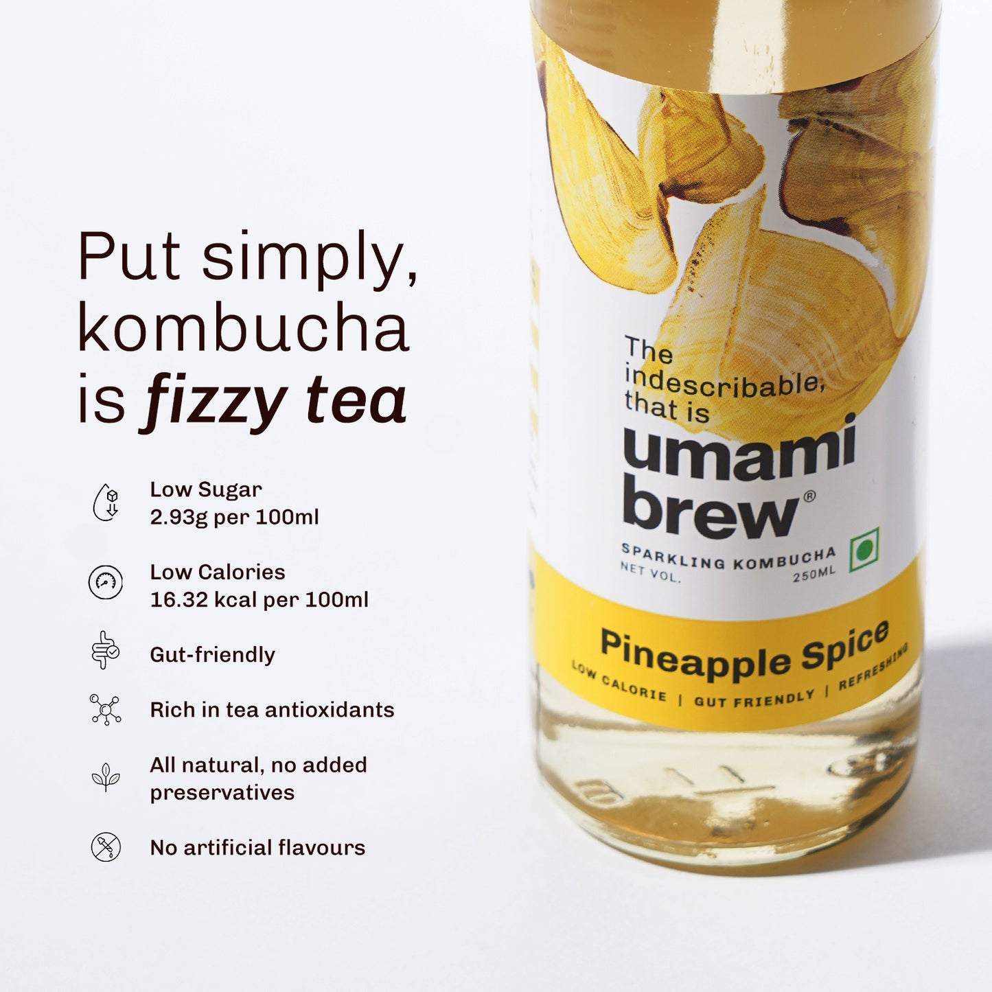 
                  
                    Umami Brew Sparkling Kombucha - Pineapple Spice Pack of 6 (6X250ml)
                  
                