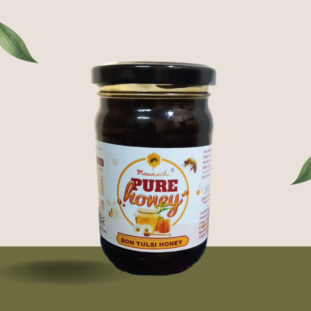 
                  
                    Moumachi Tulsi Pure Raw Organic Honey 350g (Pet jar)
                  
                