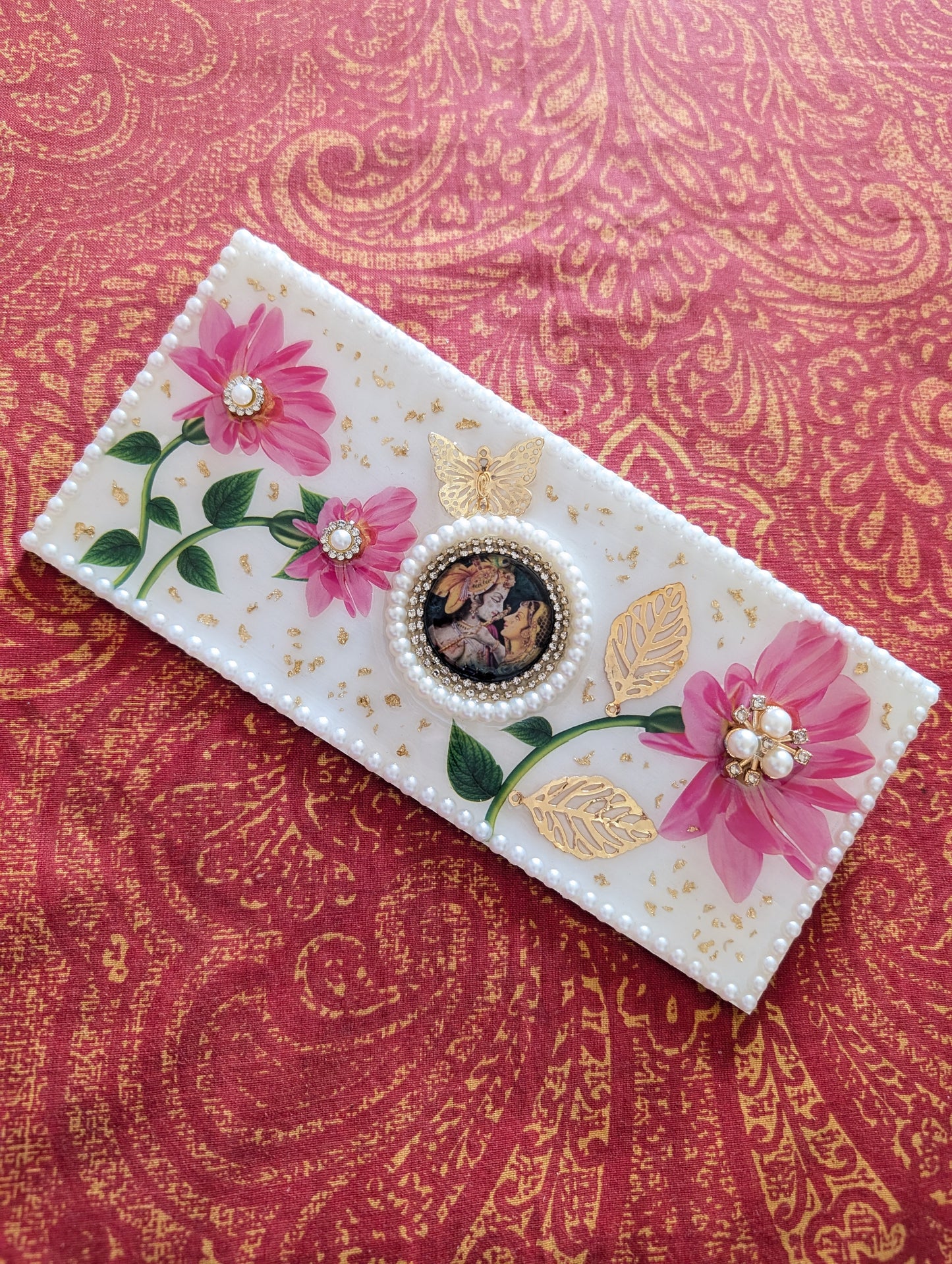 
                  
                    Floral Resin Envelopes with RadhaKrishna set of 2 | Resin Envelope Design
                  
                