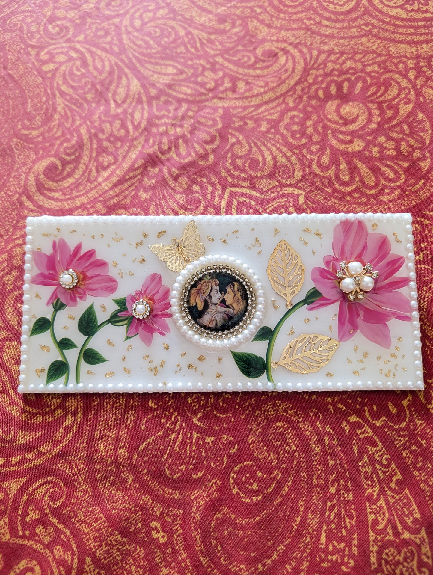 
                  
                    Floral Resin Envelopes with RadhaKrishna set of 2 | Resin Envelope Design
                  
                