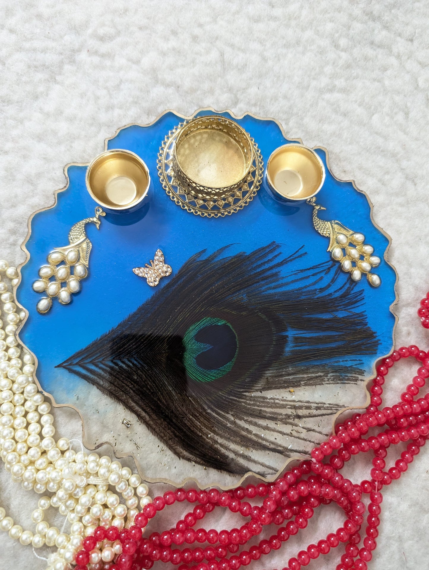 
                  
                    Resin Puja Thali / Diwali Special / Resin Aarti Thali / Resin Tilak Platter / Best for Return Gift / Housewarming Gift / Wedding Thali
                  
                
