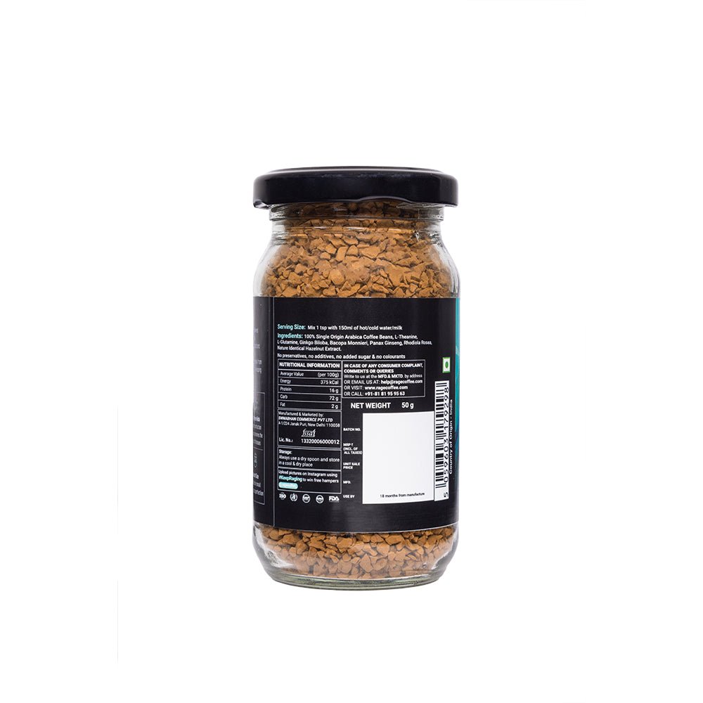 
                  
                    Rage Coffee Irish Hazelnut Flavour - Premium Arabica Instant Coffee (50g) - Kreate- Coffee
                  
                
