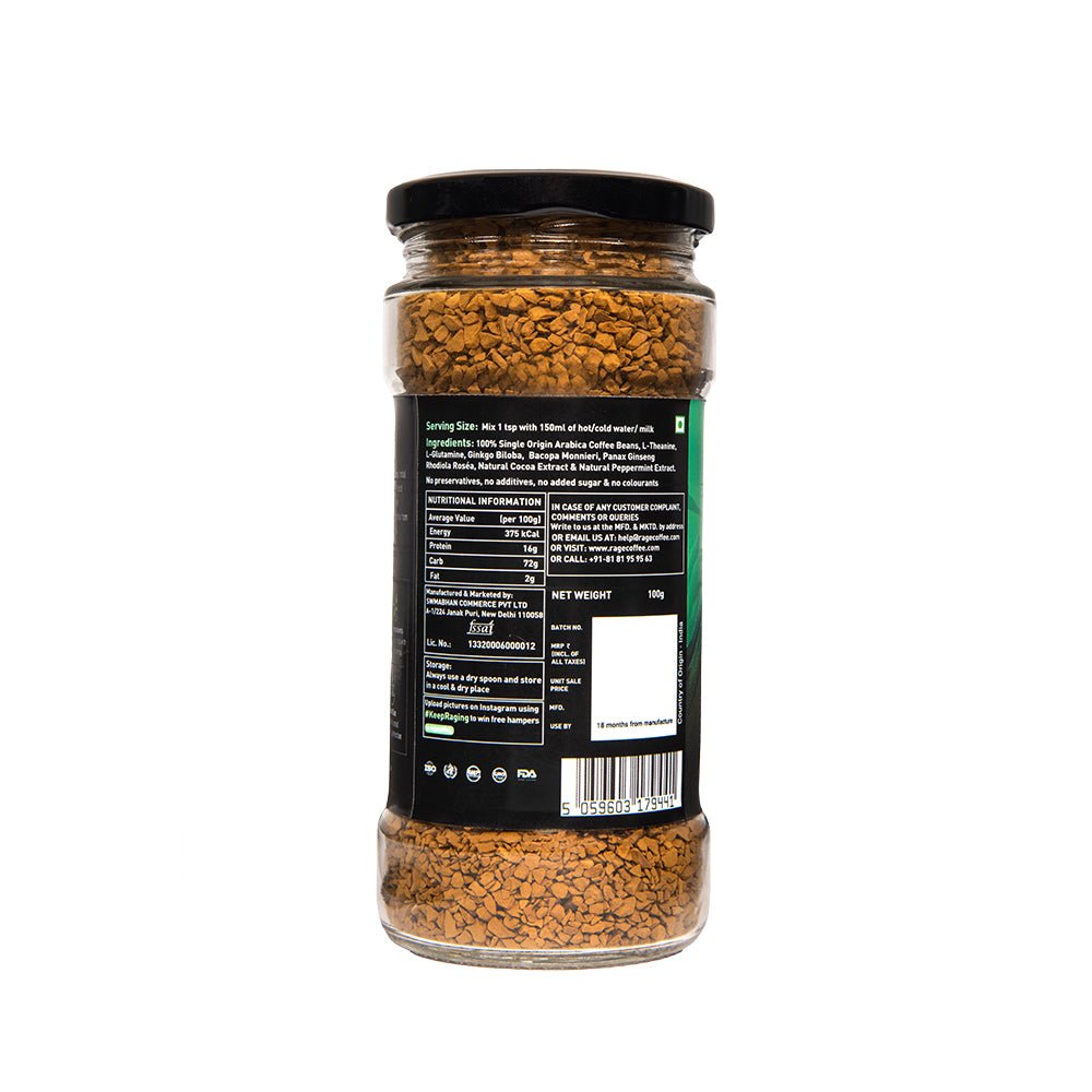 
                  
                    Rage Coffee Mint Mocha Flavour - Premium Arabica Instant Coffee (100g) - Kreate- Coffee
                  
                