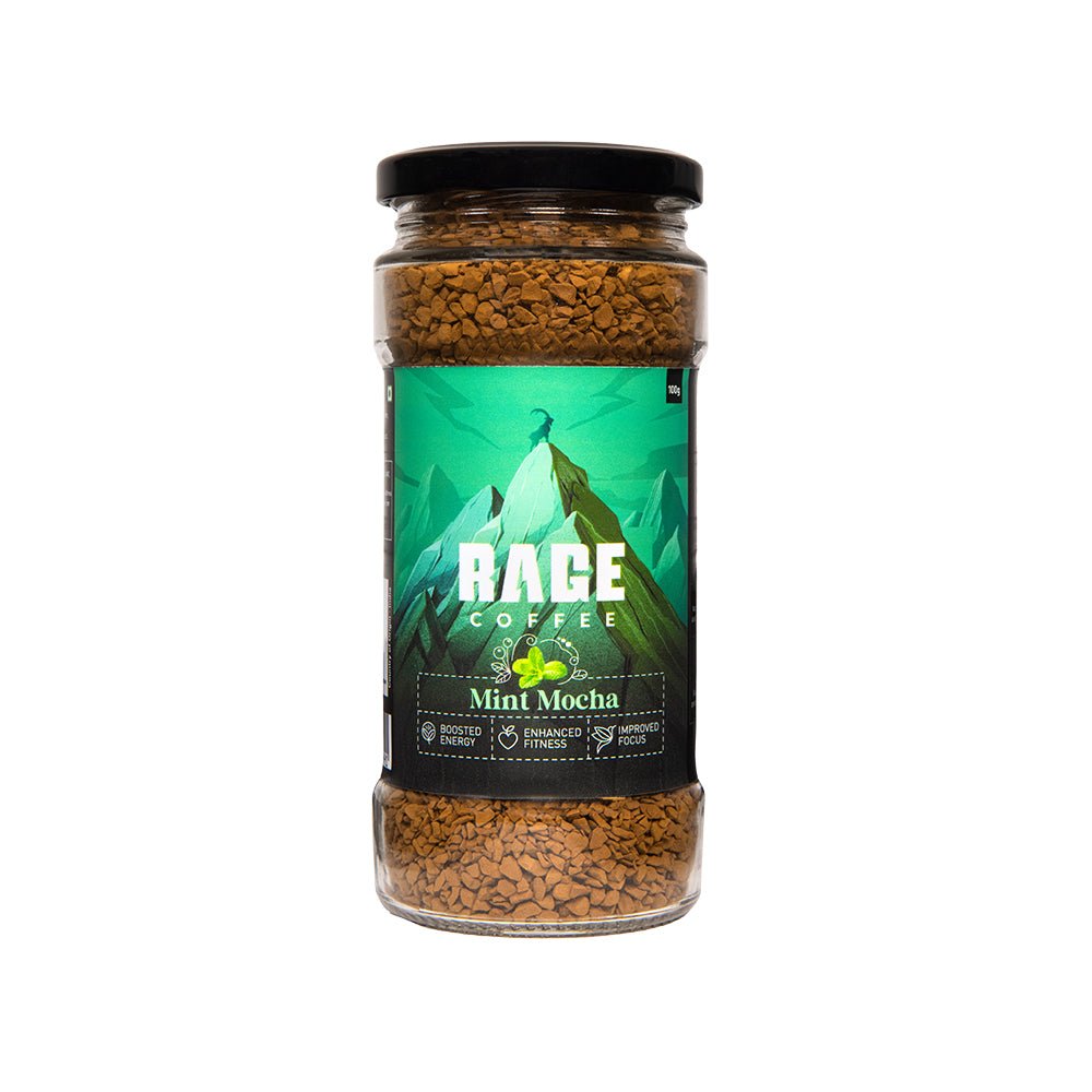 
                  
                    Rage Coffee Mint Mocha Flavour - Premium Arabica Instant Coffee (100g) - Kreate- Coffee
                  
                