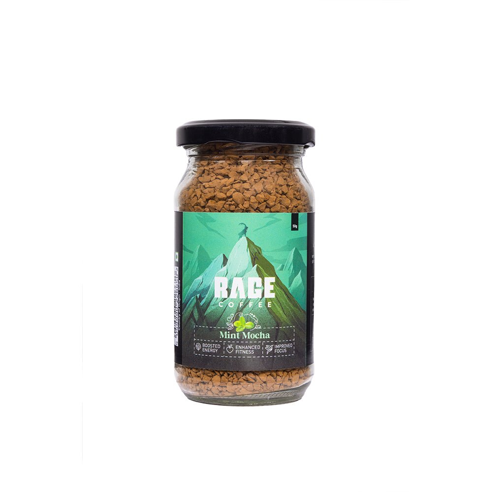 Rage Coffee Mint Mocha Flavour - Premium Arabica Instant Coffee (50g) - Kreate- Coffee