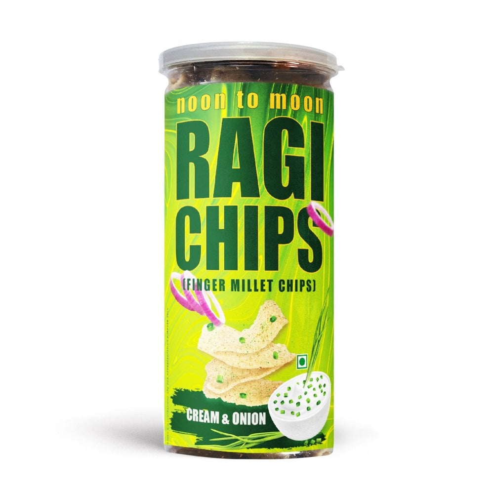 Ragi Chips-Cream & Onion (150g) - Kreate- Munchies