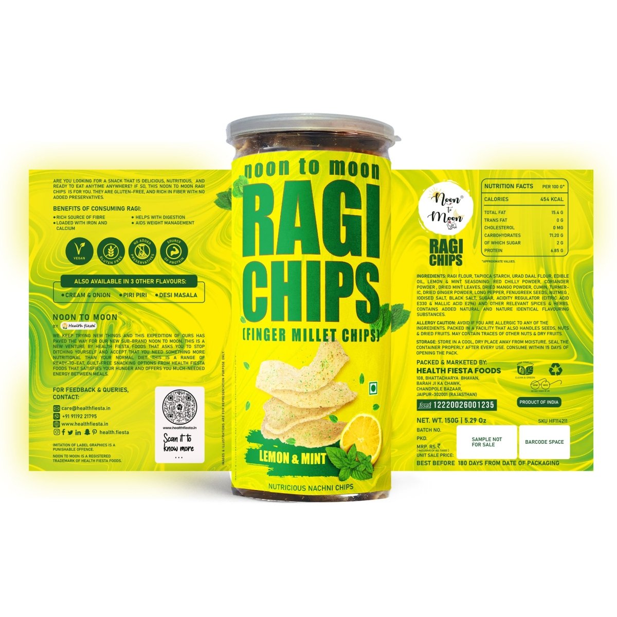 
                  
                    Ragi Chips-Lemon & Mint (150g) - Kreate- Munchies
                  
                
