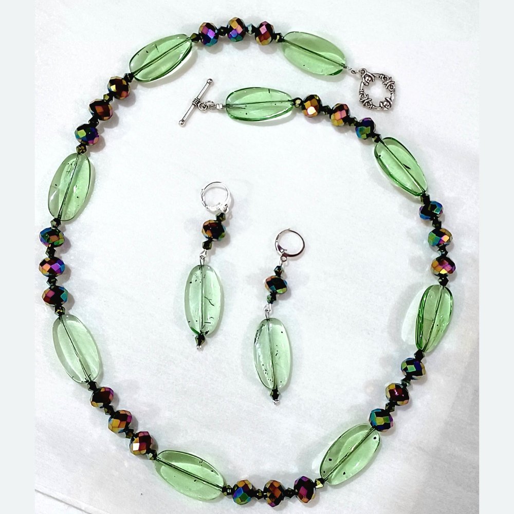 Rainbow Glitter Necklace Set - Kreate- Jewellery Sets