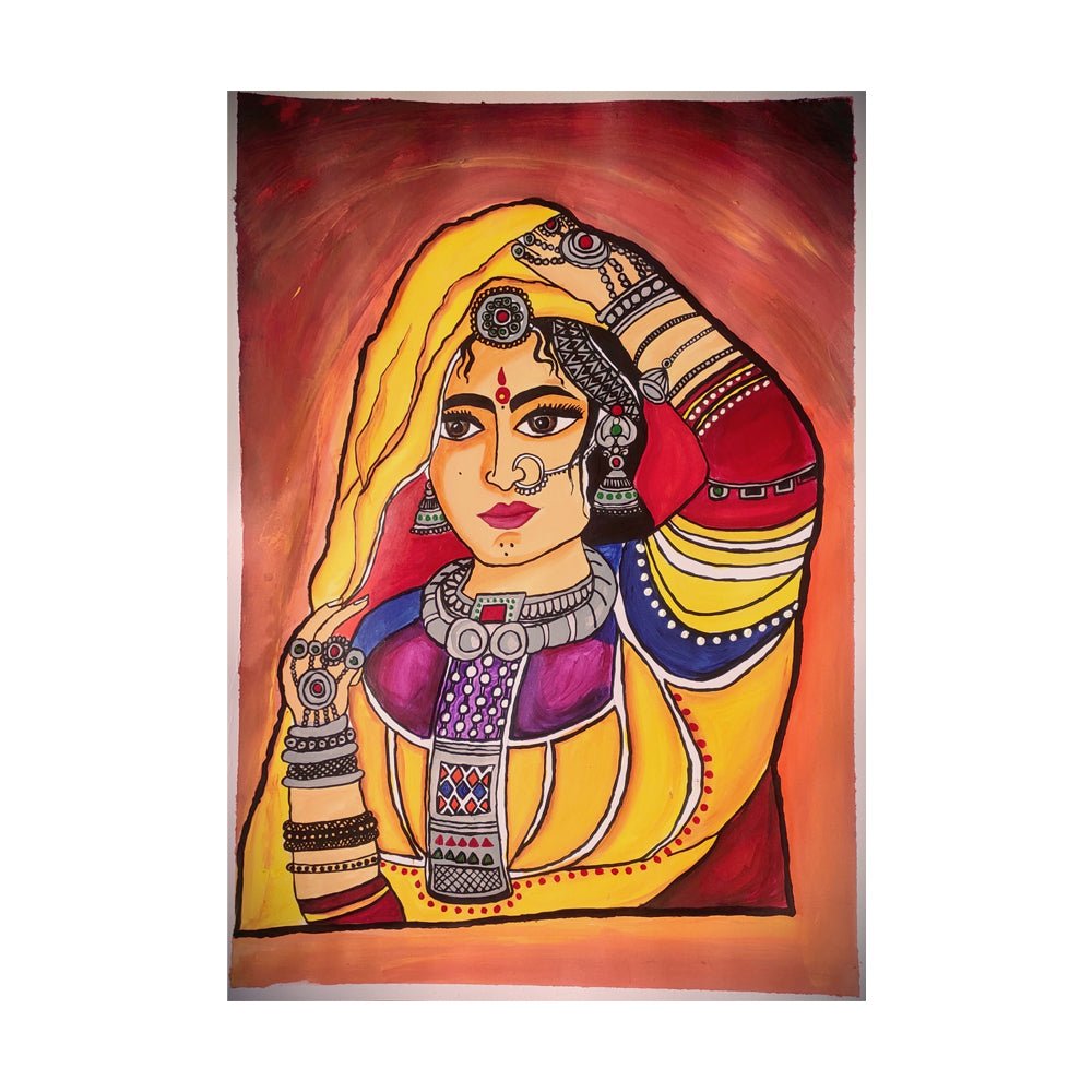 Rajasthani Women - Acrylic Painting - Kreate- Painting