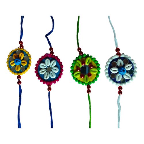 Raksha Bandhan Rakhi With Special Fabric (Set of 4) - Kreate- Festive