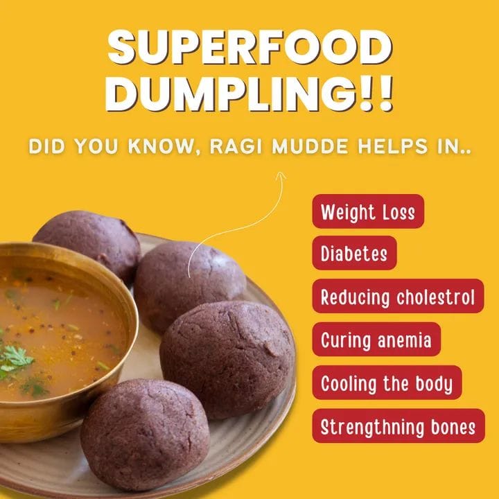
                  
                    Ram Gold EASY RAGI MUDDE - Just Mix-Steam-Eat / Added Fenugreek / Gluten-Free Millet Dumplings (500g) - Kreate- Ready To Eat
                  
                