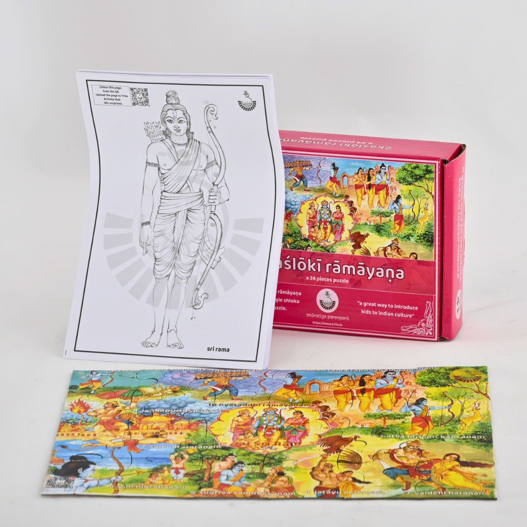 
                  
                    Roll the dice Ekashloki Ramayana Jigsaw Puzzle | 24-Piece Single Shloka Ramayan for Kids & Adults | Educational Toy with Indian Cultural Heritage Gift Set
                  
                