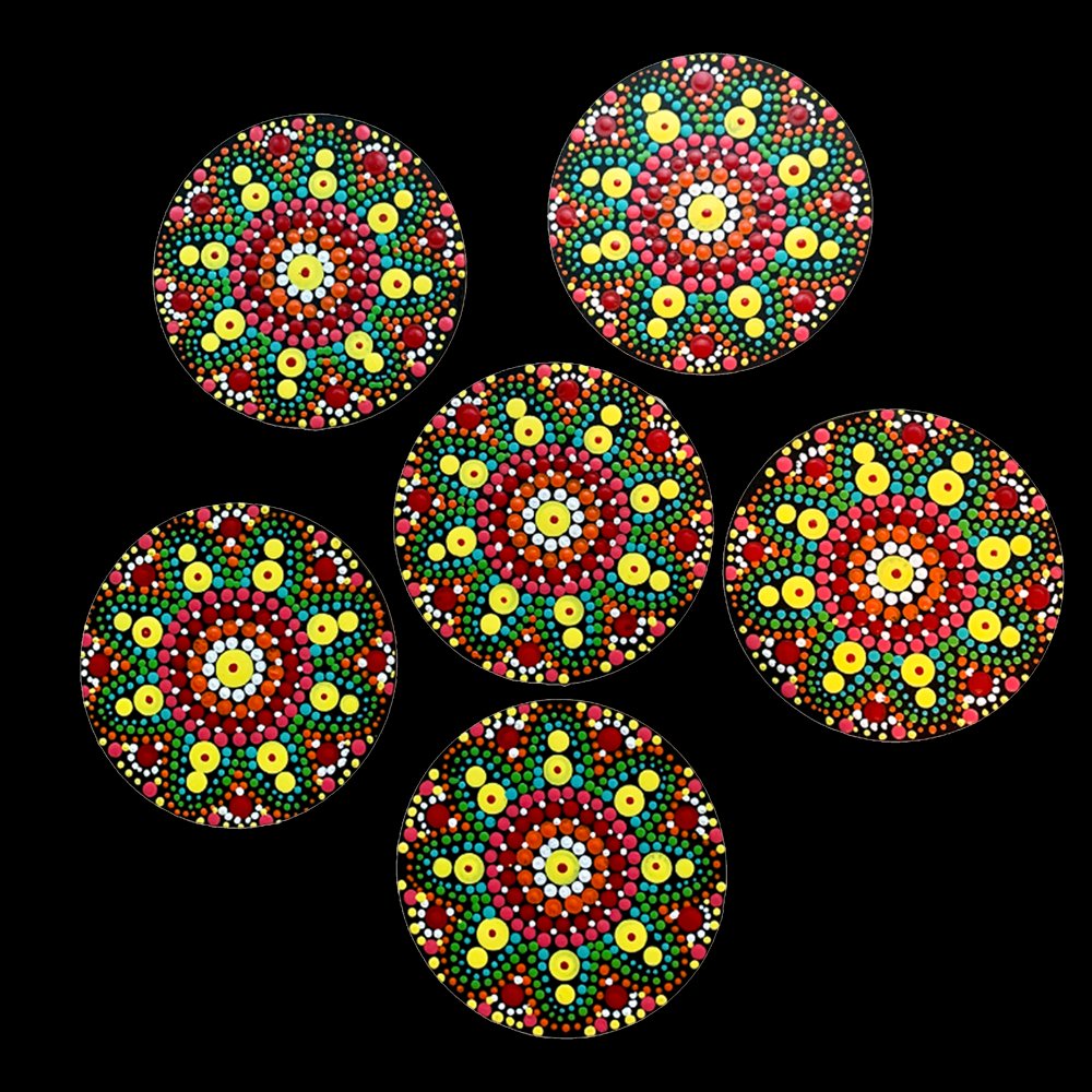 
                  
                    Rangoli Coasters ( Pack of 2 ) - Kreate- Coasters
                  
                