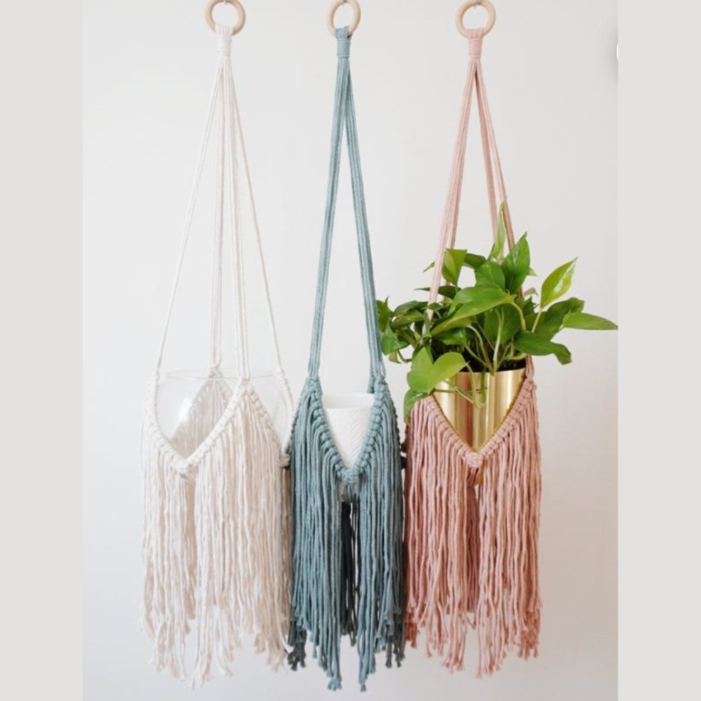 Ras Handmade Boho Plant Hanger - Kreate- Planters & Pots