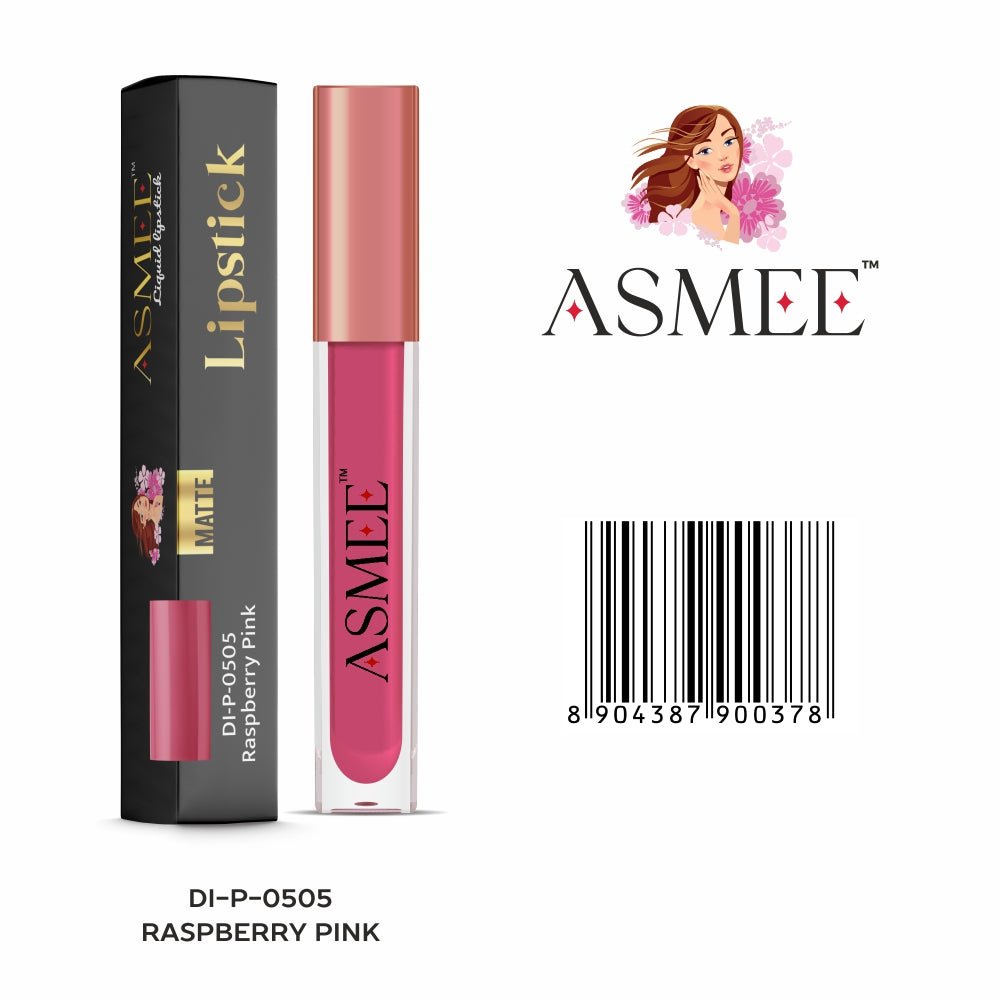 
                  
                    Raspberry Pink-Asmee Liquid Matte Lipstick (4ml) - Kreate- Lips
                  
                